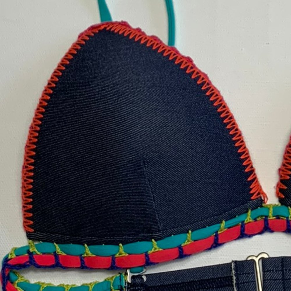 Billabong Denim & Stitch Bikini Top - Picture 3 of 6